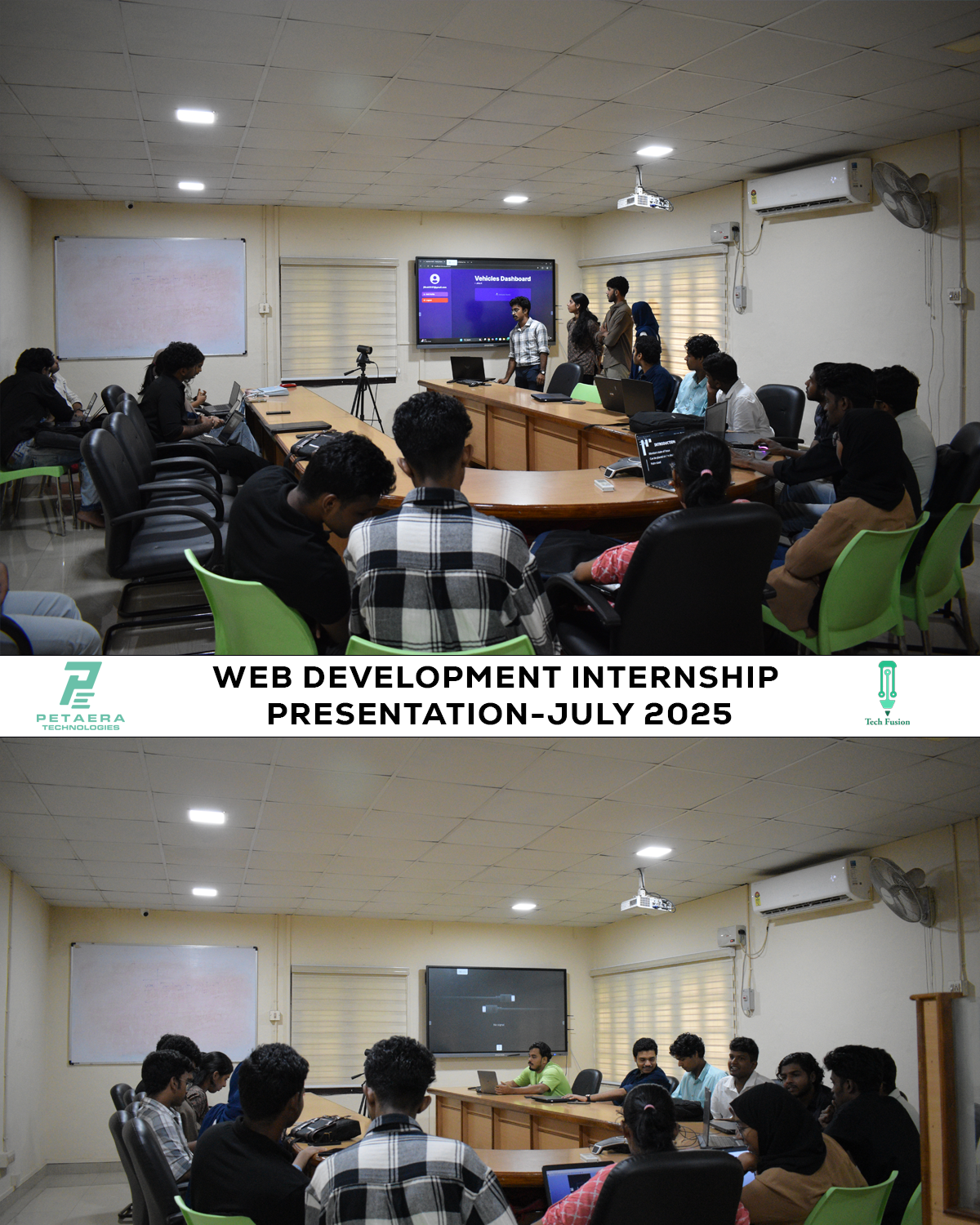 Web development internship final presentation cover